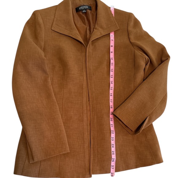 Kasper Womens Lined Rustic Open Front Blazer Jacket Size 10 Career Office‎ - Picture 7 of 7